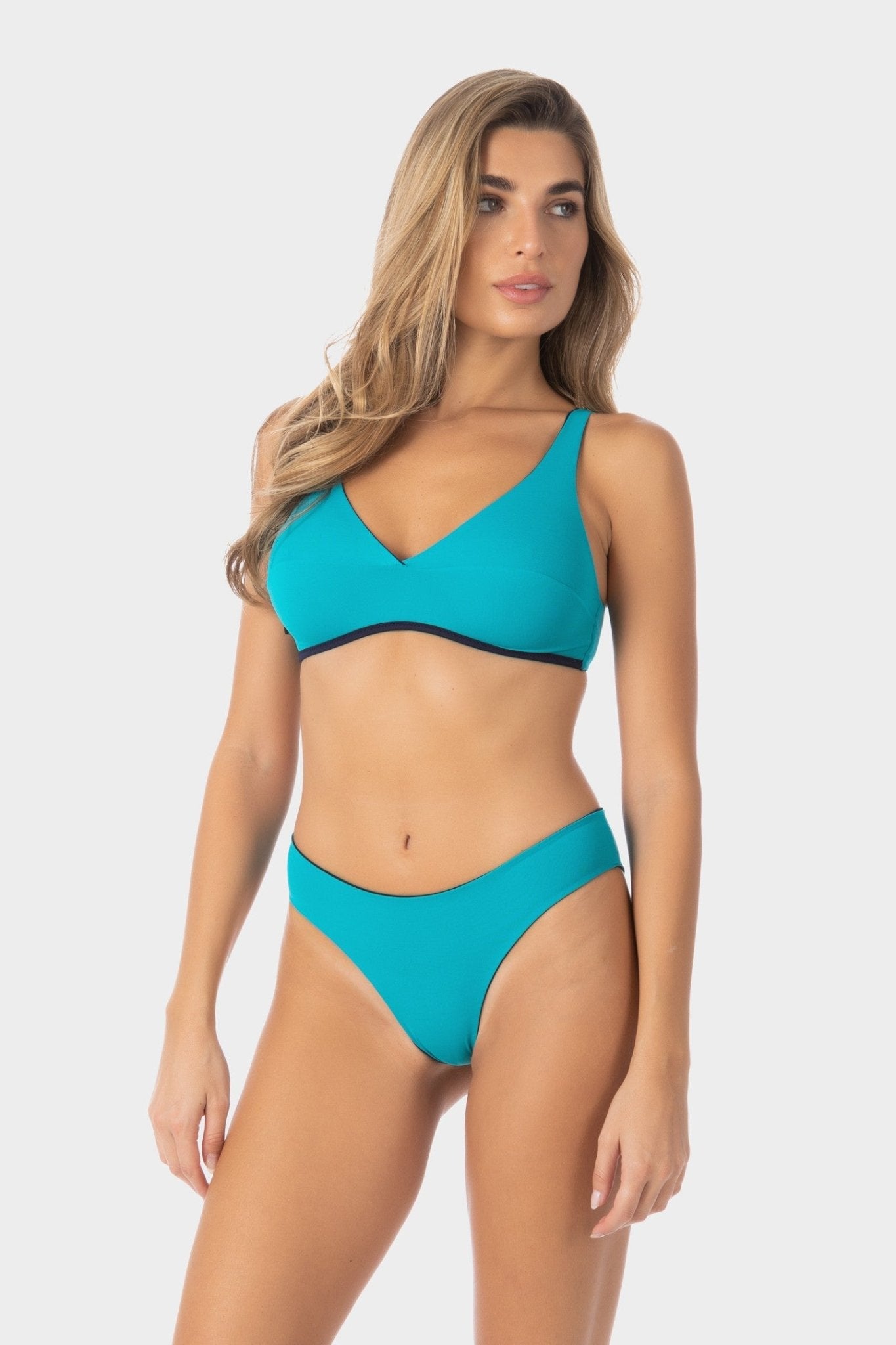 Ginevra | Slip Bikini Regolare Reversibile - Blu/Turchese - donna - Raggianti