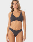 Ginevra | Slip Bikini Regolare Reversibile - Grigio/Arancio - donna - Raggianti