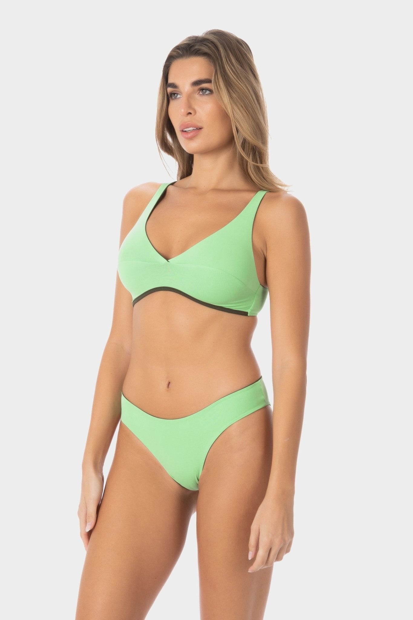 Ginevra | Slip Bikini Regolare Reversibile - Militare/Yoda - donna - Raggianti