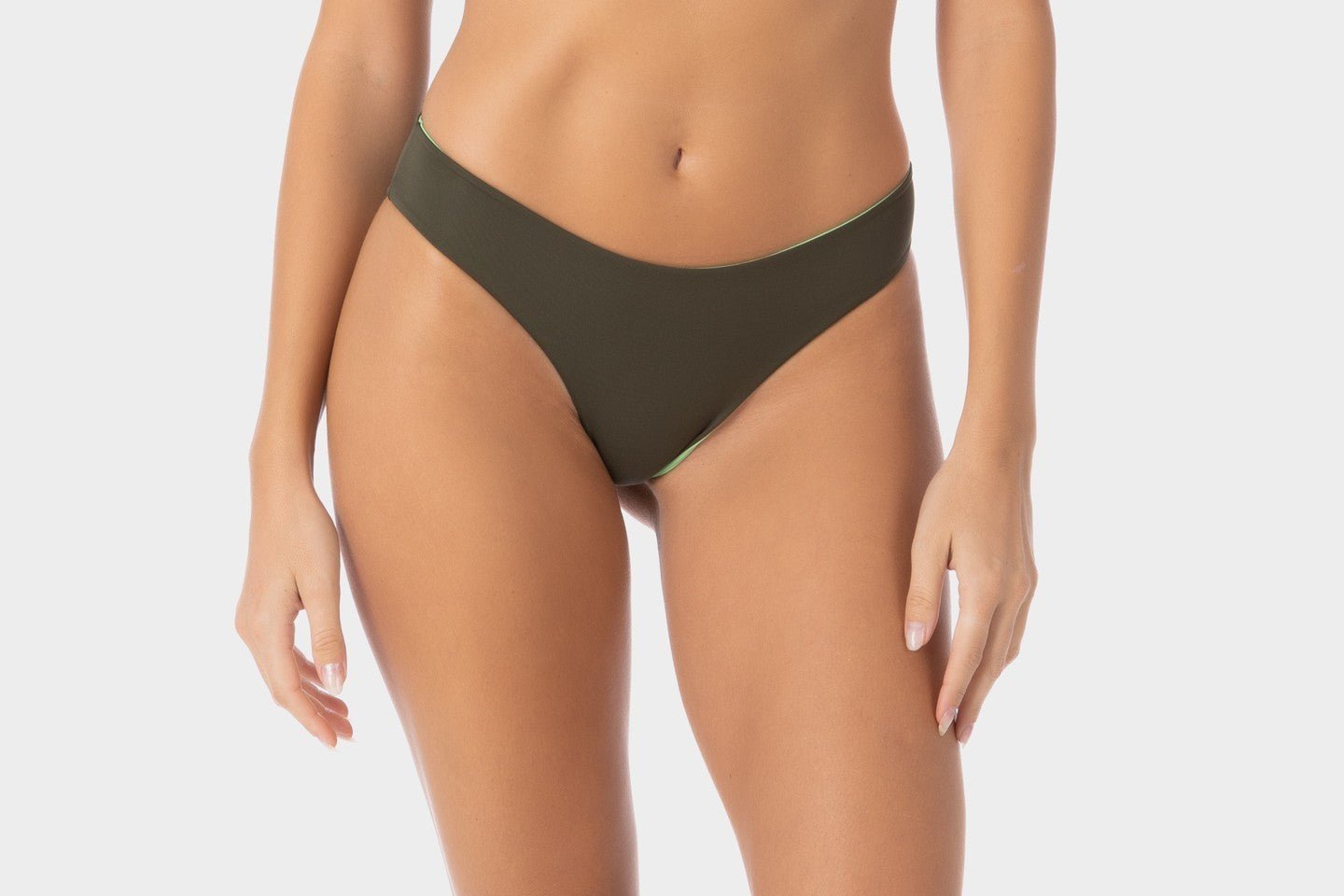 Ginevra | Slip Bikini Regolare Reversibile - Militare/Yoda - donna - Raggianti