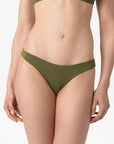 Ginevra | Slip Vita Bassa Double - Verde Militare/Verde - donna - Raggianti