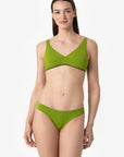 Ginevra | Slip Vita Bassa Double - Verde Militare/Verde - donna - Raggianti