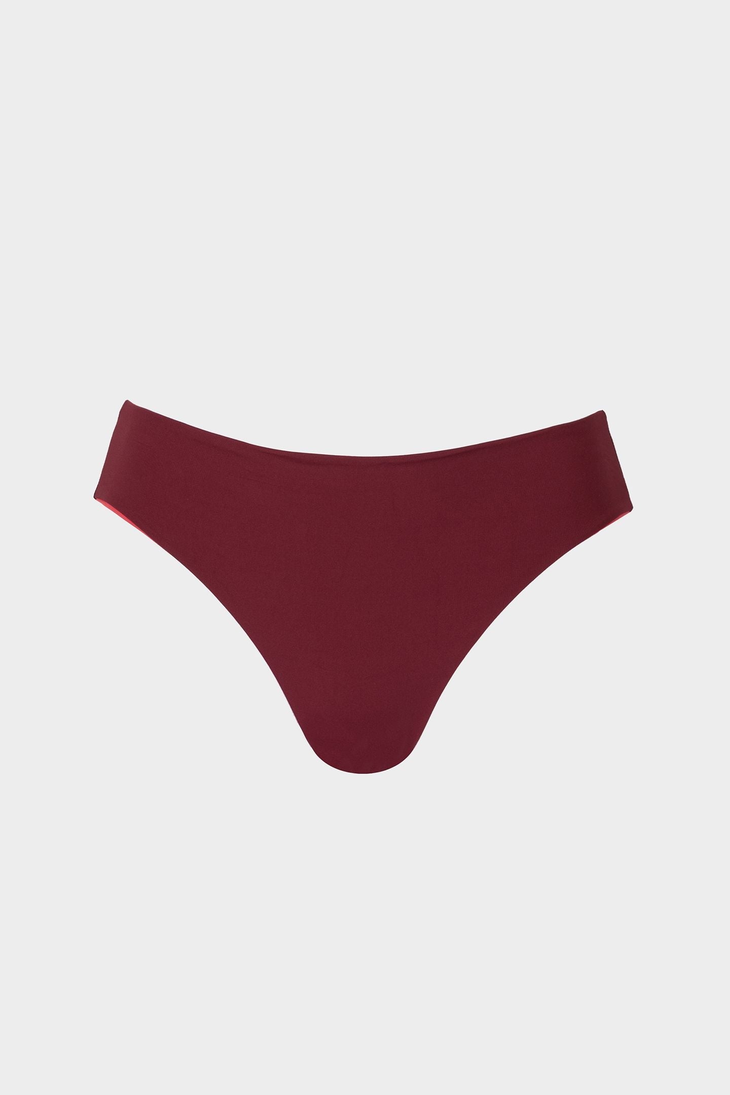Grace | Slip Bikini Classico Reversibile - Borgogna/Corallo - donna - Raggianti