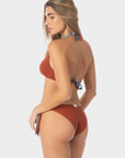 Hazel | Slip Bikini Reversibile con Laccetti - Ruggine/Blu - donna - Raggianti