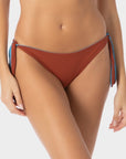 Hazel | Slip Bikini Reversibile con Laccetti - Ruggine/Blu - donna - Raggianti