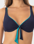 Greta | Top Bikini Reversibile all'Americana - Blu/Turchese - donna - Raggianti