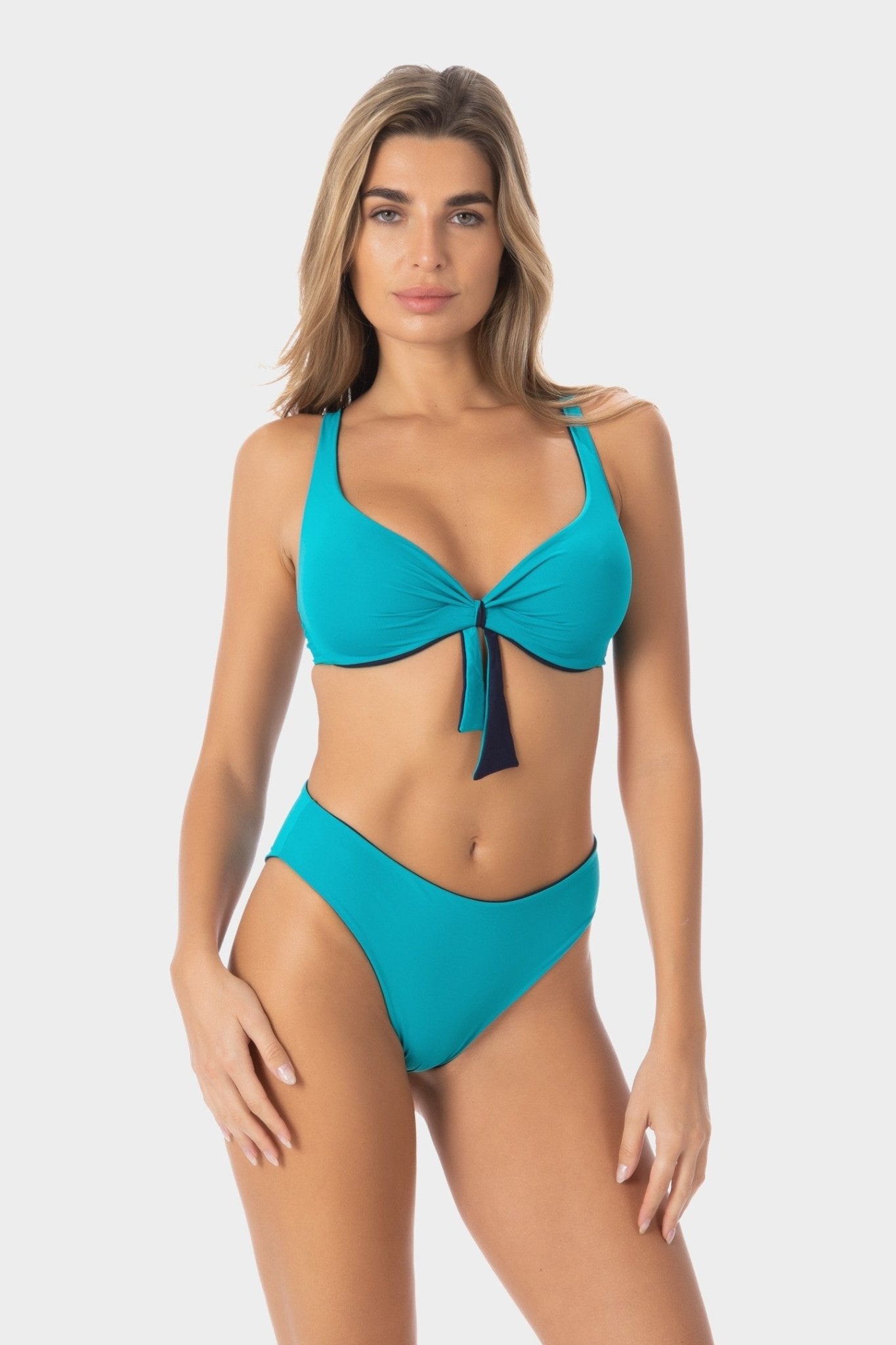 Grace | Slip Bikini Classico Reversibile - Blu/Turchese - donna - Raggianti