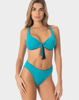 Grace | Slip Bikini Classico Reversibile - Blu/Turchese - donna - Raggianti