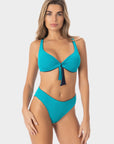 Greta | Top Bikini Reversibile all'Americana - Blu/Turchese - donna - Raggianti