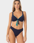 Greta | Top Bikini Reversibile all'Americana - Blu/Turchese - donna - Raggianti