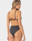 Grace | Slip Bikini Classico Reversibile - Grigio/Arancio - donna - Raggianti