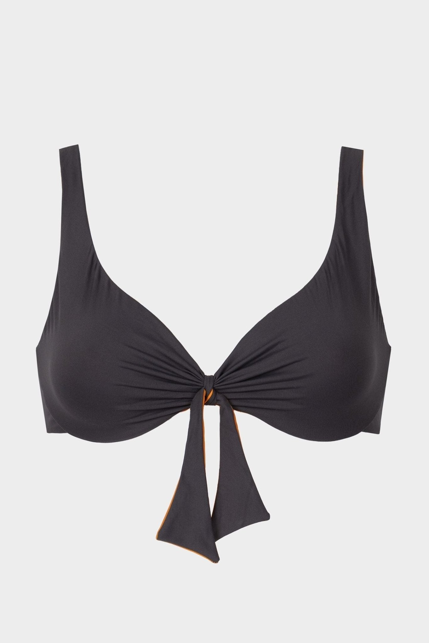 Greta | Top Bikini Reversibile - Grigio/Arancio - donna - Raggianti