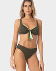 Greta | Top Bikini Reversibile all'Americana - Militare/Yoda - donna - Raggianti