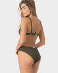 Greta | Top Bikini Reversibile all'Americana - Militare/Yoda - donna - Raggianti