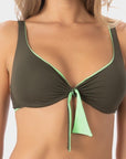 Greta | Top Bikini Reversibile all'Americana - Militare/Yoda - donna - Raggianti
