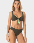 Grace | Slip Bikini Classico Reversibile - Militare/Yoda - donna - Raggianti