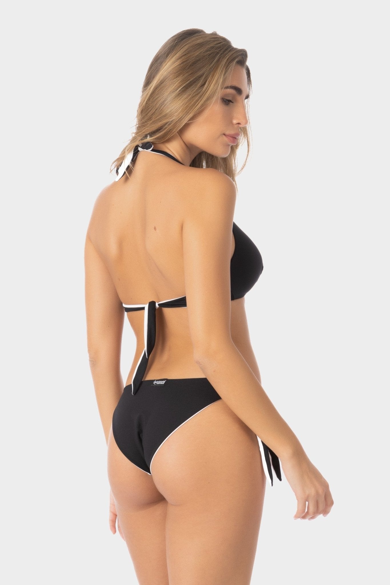 Hazel | Slip Bikini Reversibile con Laccetti - Nero/Bianco - donna - Raggianti
