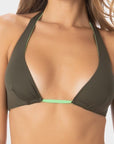 Gemma | Top Bikini Triangolo Reversibile - Militare/Yoda - donna - Raggianti