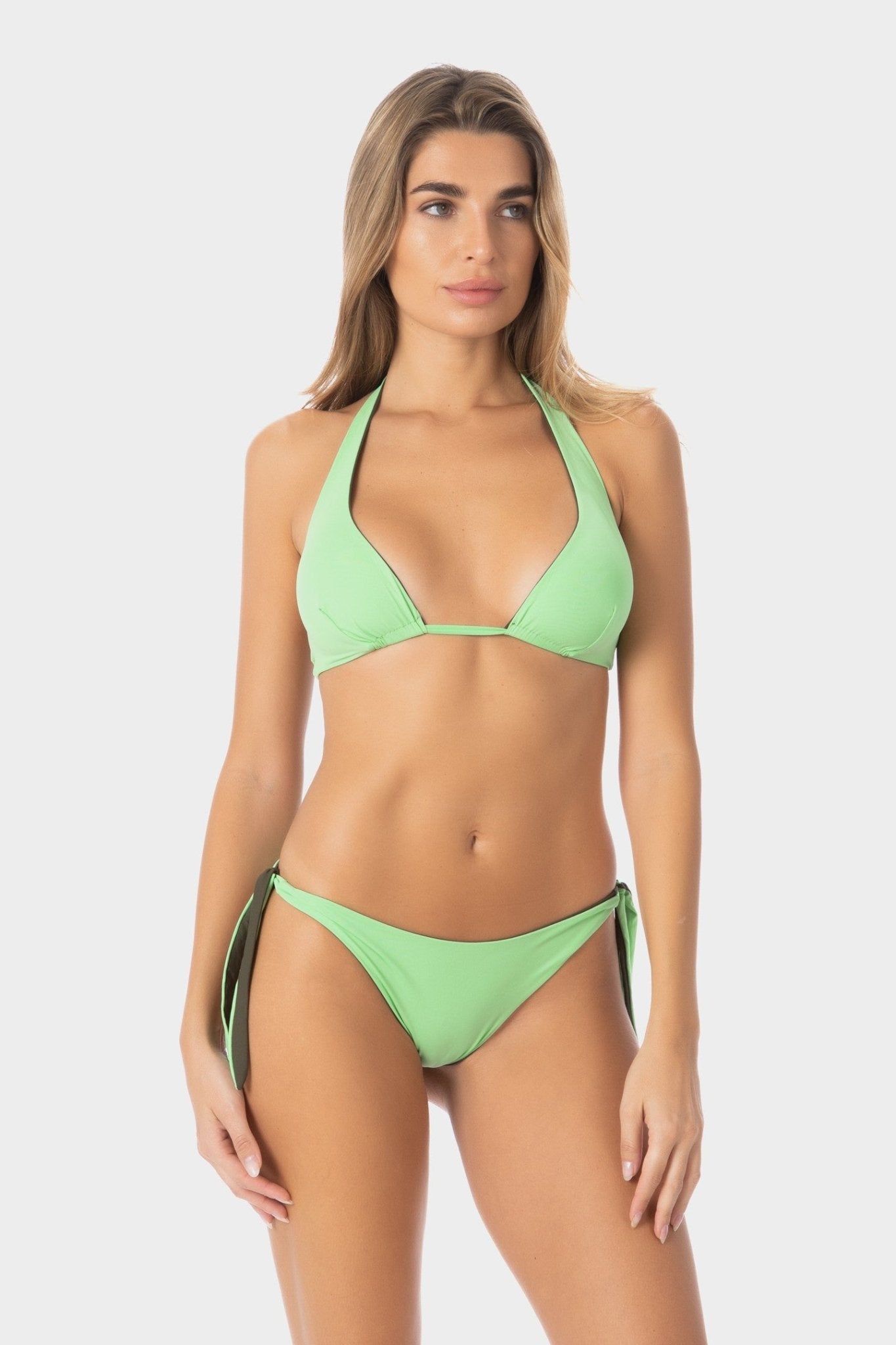 Hazel | Slip Bikini Reversibile con Laccetti - Militare/Yoda - donna - Raggianti