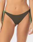 Hazel | Slip Bikini Reversibile con Laccetti - Militare/Yoda - donna - Raggianti