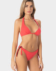Hazel | Slip Bikini Reversibile - Borgogna/Corallo - donna - Raggianti