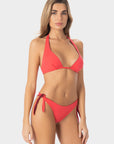 Gemma | Top Bikini Triangolo Reversibile - Borgogna/Corallo - donna - Raggianti