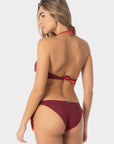 Gemma | Top Bikini Triangolo Reversibile - Borgogna/Corallo - donna - Raggianti