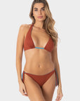 Gemma | Top Bikini Triangolo Reversibile - Ruggine/Blu - donna - Raggianti