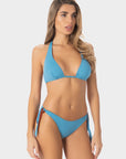 Gemma | Top Bikini Triangolo Reversibile - Ruggine/Blu - donna - Raggianti