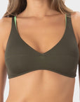Sienna | Top Bikini Bralette Reversibile - Militare/Yoda - donna - Raggianti