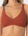 Sienna | Top Bikini Bralette Reversibile - Ruggine/Blu - donna - Raggianti