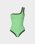 Ambra | Costume Intero Monospalla Bordato - Yoda/Militare - donna - Raggianti