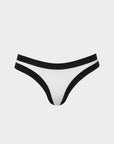 Sophie | Slip Bikini Brasiliana Bordato - Bianco/Nero - donna - Raggianti