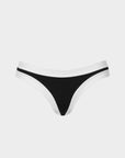 Sophie | Slip Bikini Brasiliana Bordato - Nero/Bianco - donna - Raggianti