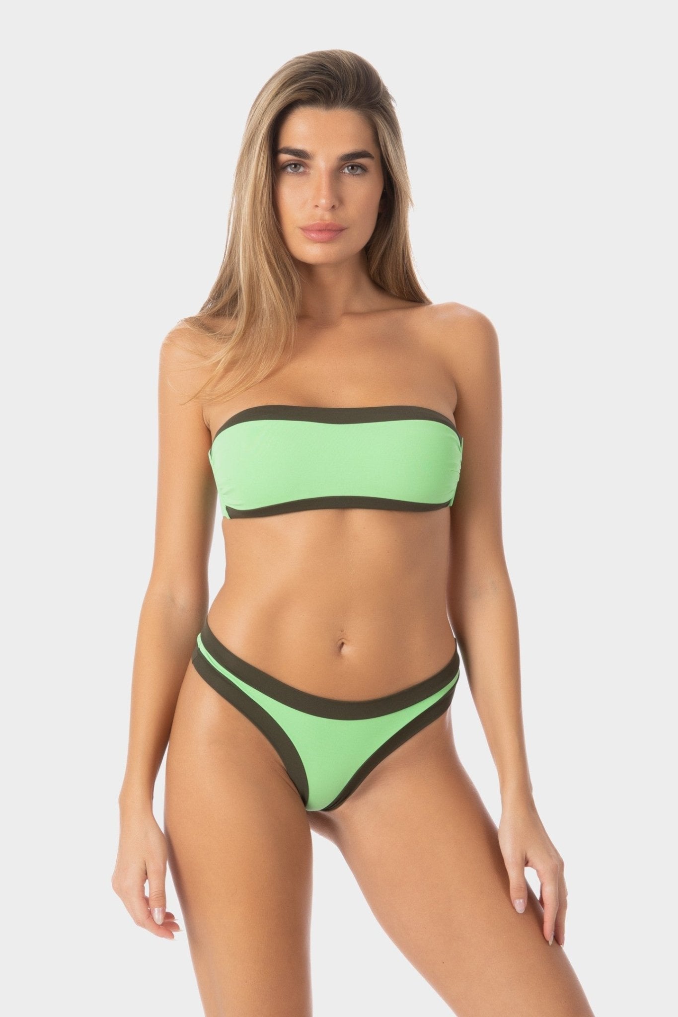 Sophie | Slip Bikini Brasiliana Bordato - Yoda/Militare - donna - Raggianti
