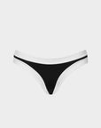 Layla | Slip Bikini a Vita Bassa Bordato - Nero/Bianco - donna - Raggianti