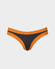 Layla | Slip Bikini a Vita Bassa Bordato - Grigio/Arancio - donna - Raggianti