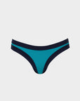 Layla | Slip Bikini a Vita Bassa Bordato - Turchese/Blu - donna - Raggianti