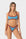 Elettra | Slip Bikini Bordato con Laccetti - Blu/Ruggine - donna - Raggianti