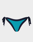 Elettra | Slip Bikini Bordato con Laccetti - Turchese/Blu - donna - Raggianti