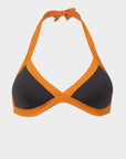 Chloe | Top Bikini Triangolo all'Americana - Grigio/Arancio - donna - Raggianti