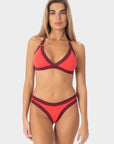 Chloe | Top Bikini Triangolo - Corallo/Borgogna - donna - Raggianti