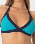 Chloe | Top Bikini Triangolo all'Americana - Turchese/Blu - donna - Raggianti