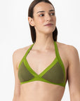 Chloe | Base Fissa Bordato Con Coppe - Verde Militare/Verde - donna - Raggianti