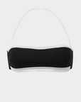 Bianca | Top Bikini Fascia all'Americana - Nero/Bianco - donna - Raggianti