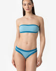 Bianca | Fascia Bordata Con Coppe - Azzurro/Ottanio - donna - Raggianti