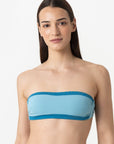 Bianca | Fascia Bordata Con Coppe - Azzurro/Ottanio - donna - Raggianti