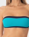 Bianca | Top Bikini Fascia all'Americana - Turchese/Blu - donna - Raggianti