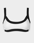 Arianna | Top Bikini Bralette Bordato - Bianco/Nero - donna - Raggianti