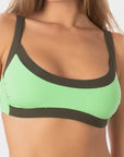 Arianna | Top Bikini Bralette Bordato - Yoda/Militare - donna - Raggianti